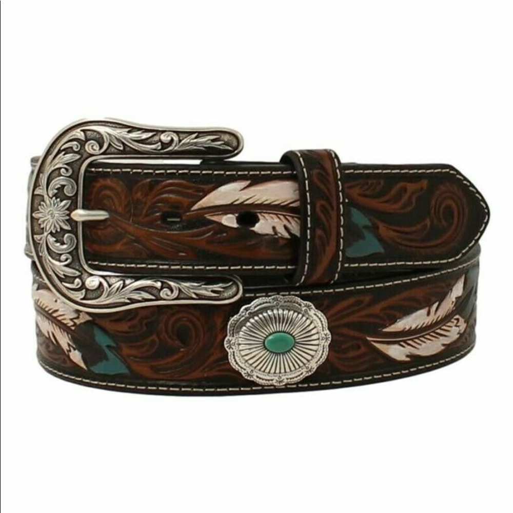 Ariat Ladies Feather Concho Belt, Sz. XL